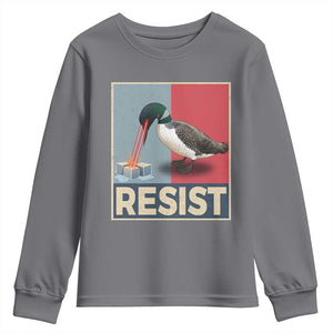 Minnesota Loon Resist Youth Sweatshirt Loon Bird Laser Ice Cube Poster Graphic TS11 Charcoal Print Your Wear