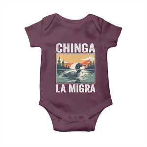 Chinga La Migra Baby Onesie Minnesota Loon Laser Ice Cube Political Protest TS11 Maroon Print Your Wear