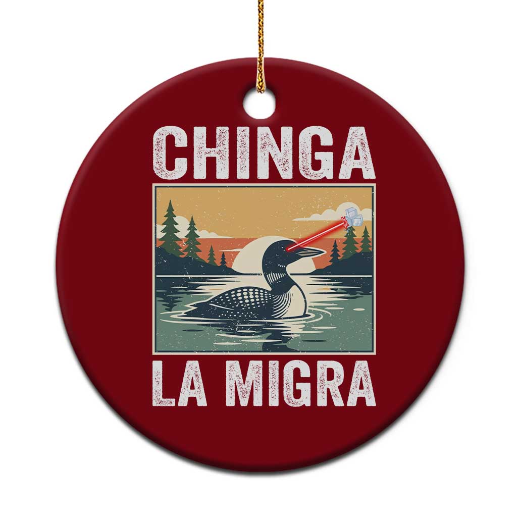 Chinga La Migra Ceramic Ornament Minnesota Loon Laser Ice Cube Political Protest TS11 1pc Red Print Your Wear