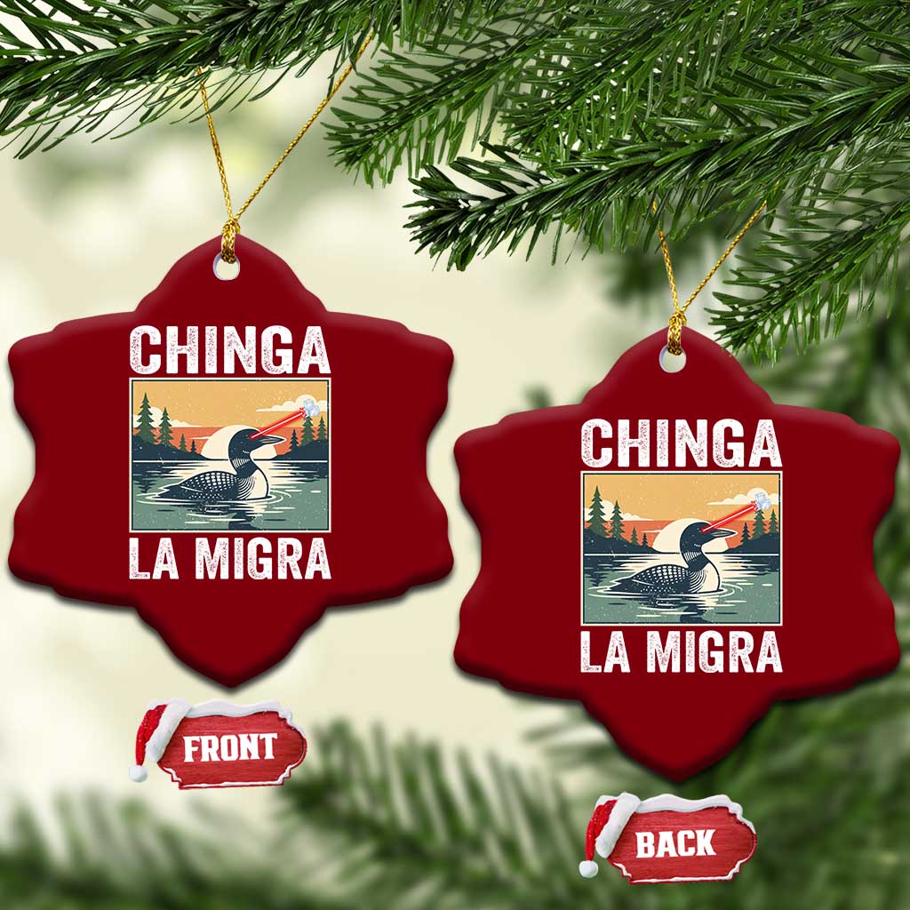 Chinga La Migra Ceramic Ornament Minnesota Loon Laser Ice Cube Political Protest TS11 Print Your Wear