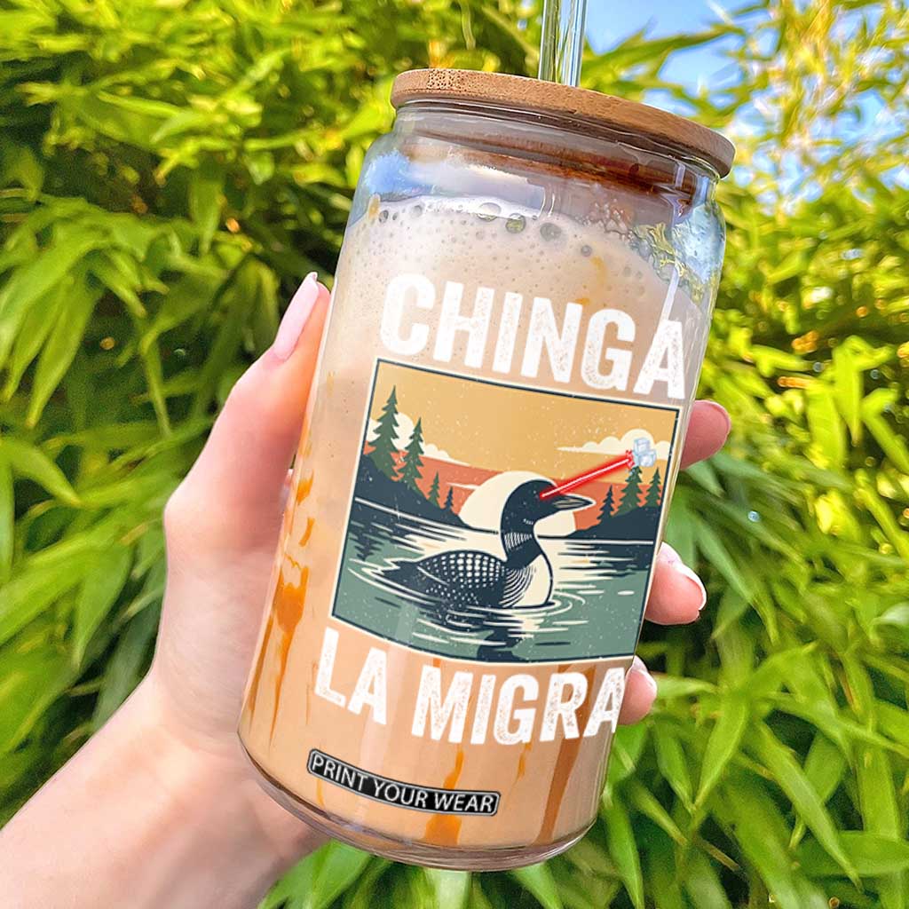 Chinga La Migra Glass Can Minnesota Loon Laser Ice Cube Political Protest TS11 Black Print Your Wear
