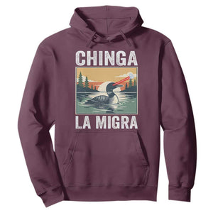 Chinga La Migra Hoodie Minnesota Loon Laser Ice Cube Political Protest TS11 Maroon Print Your Wear