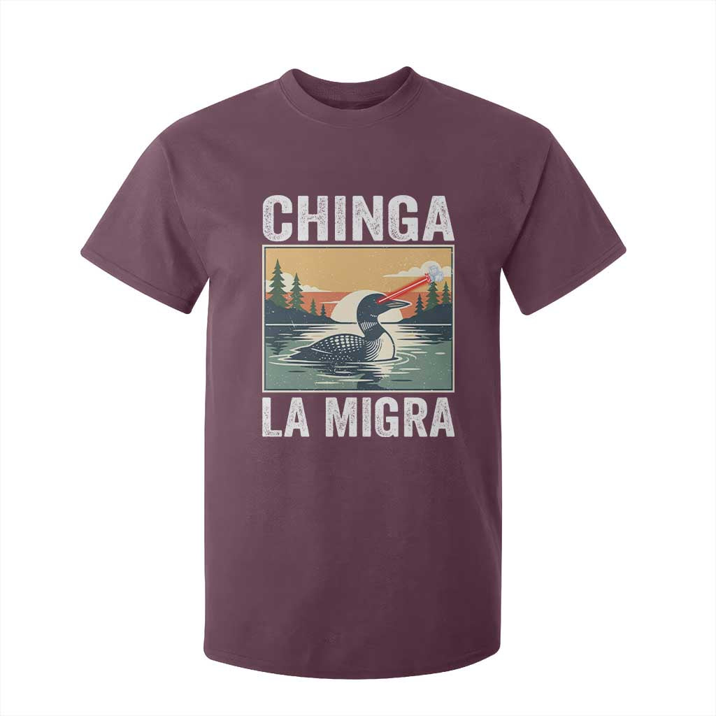 Chinga La Migra T Shirt For Kid Minnesota Loon Laser Ice Cube Political Protest TS11 Maroon Print Your Wear