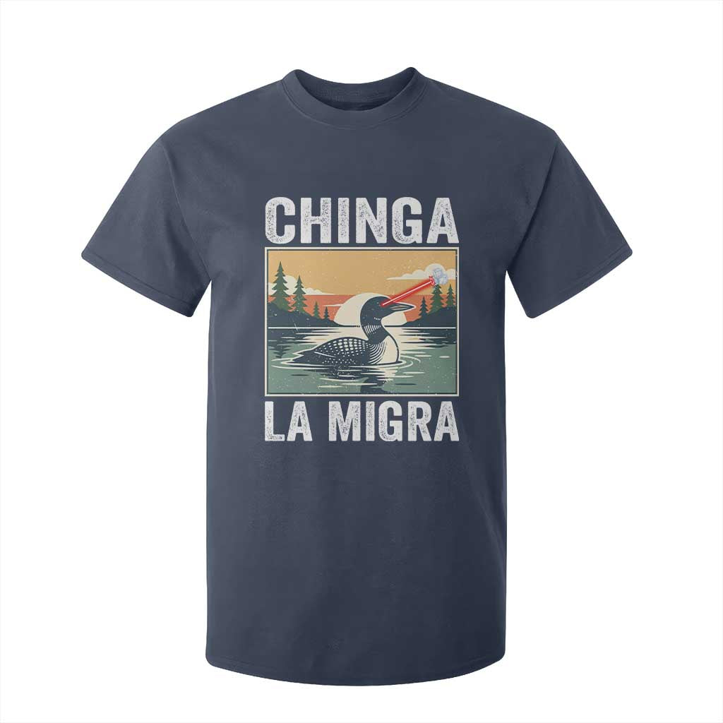 Chinga La Migra T Shirt For Kid Minnesota Loon Laser Ice Cube Political Protest TS11 Navy Print Your Wear
