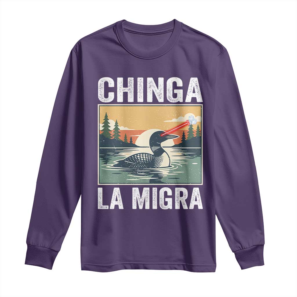 Chinga La Migra Long Sleeve Shirt Minnesota Loon Laser Ice Cube Political Protest TS11 Purple Print Your Wear