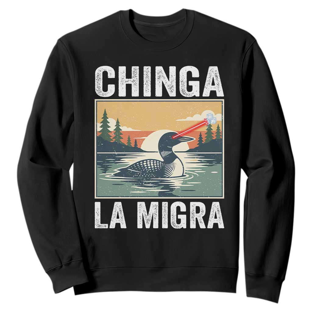 Chinga La Migra Sweatshirt Minnesota Loon Laser Ice Cube Political Protest TS11 Black Print Your Wear