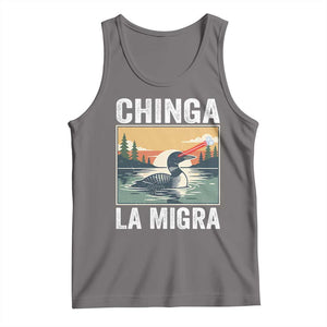 Chinga La Migra Tank Top Minnesota Loon Laser Ice Cube Political Protest TS11 Deep Heather Print Your Wear