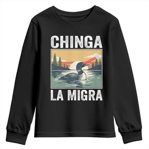 Chinga La Migra Youth Sweatshirt Minnesota Loon Laser Ice Cube Political Protest TS11 Black Print Your Wear
