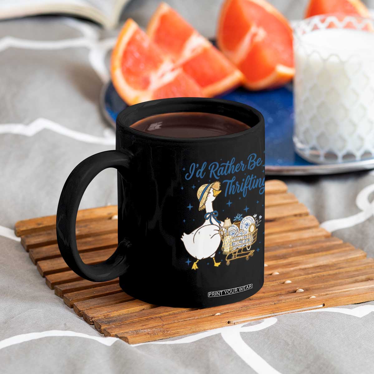 Silly Goose I Would Rather Be Thrifting Coffee Mug Funny Shopping Goose TS11 Print Your Wear