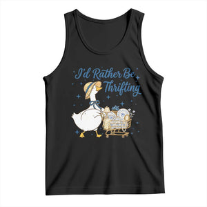 Silly Goose I Would Rather Be Thrifting Tank Top Funny Shopping Goose TS11 Black Print Your Wear