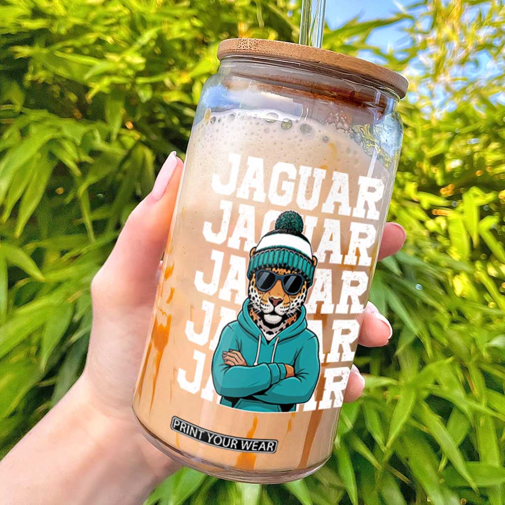 Jaguar Lover Glass Can JJF Football Fan Game Day TS11 Black Print Your Wear