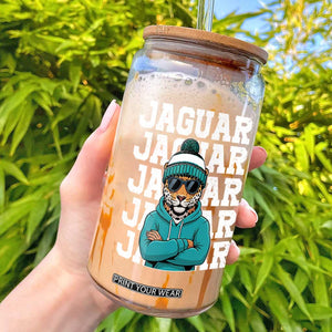 Jaguar Lover Glass Can JJF Football Fan Game Day TS11 Black Print Your Wear