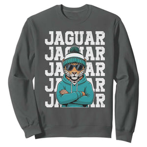 Jaguar Lover Sweatshirt JJF Football Fan Game Day TS11 Dark Heather Print Your Wear