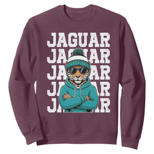 Jaguar Lover Sweatshirt JJF Football Fan Game Day TS11 Maroon Print Your Wear