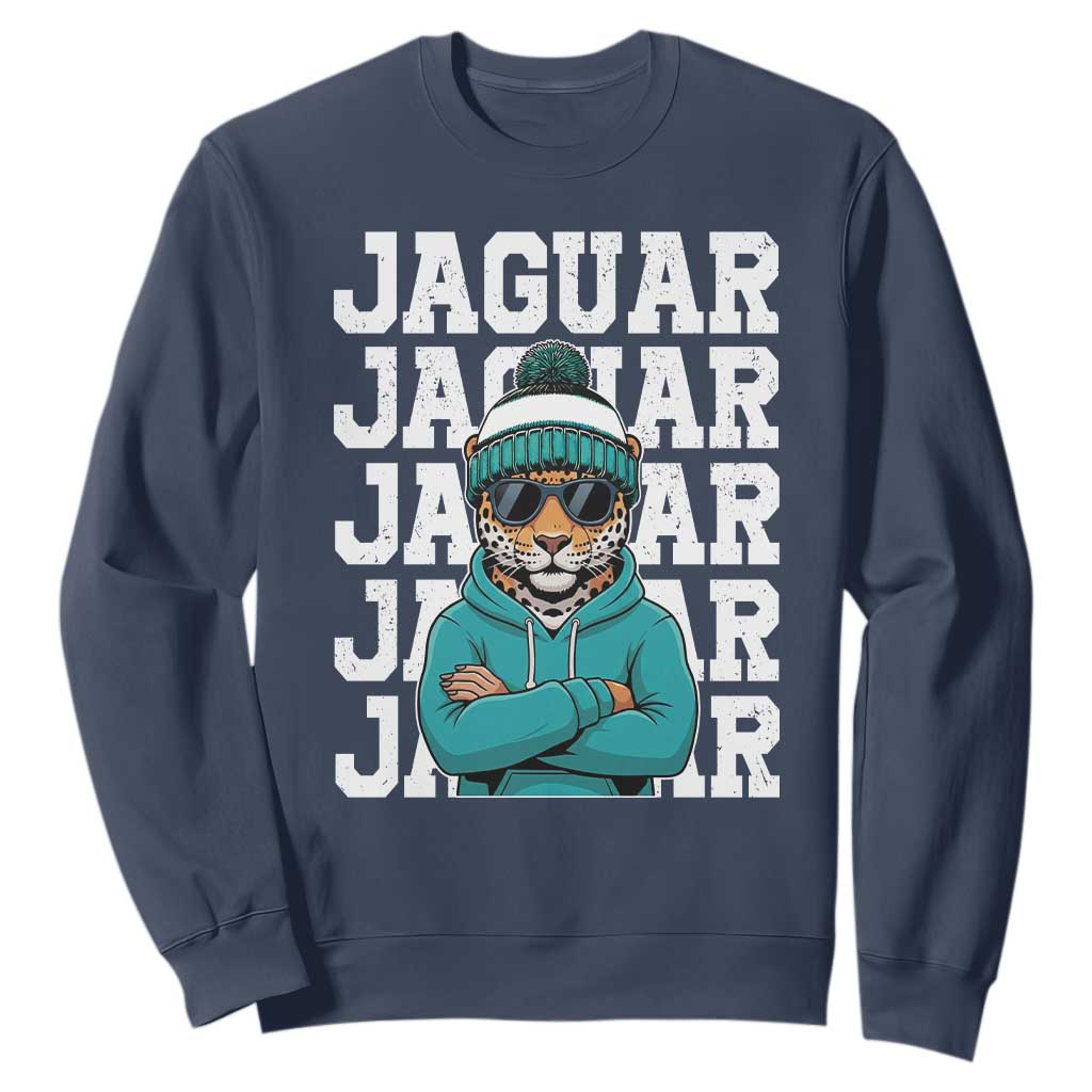 Jaguar Lover Sweatshirt JJF Football Fan Game Day TS11 Navy Print Your Wear