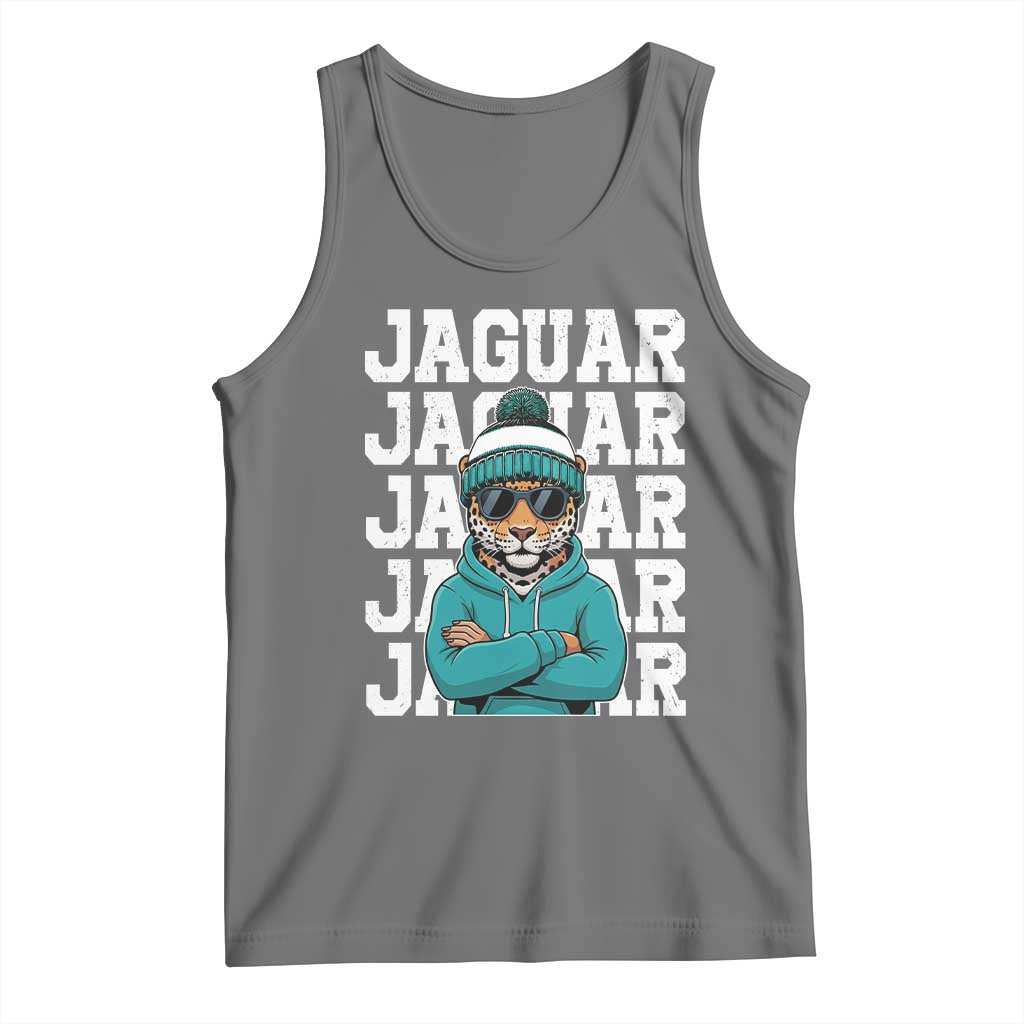 Jaguar Lover Tank Top JJF Football Fan Game Day TS11 Black Heather Print Your Wear
