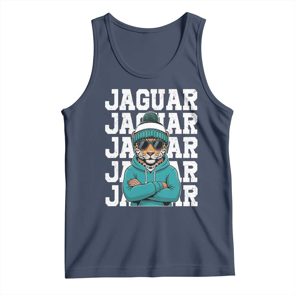 Jaguar Lover Tank Top JJF Football Fan Game Day TS11 Navy Print Your Wear