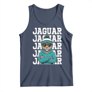 Jaguar Lover Tank Top JJF Football Fan Game Day TS11 Navy Print Your Wear