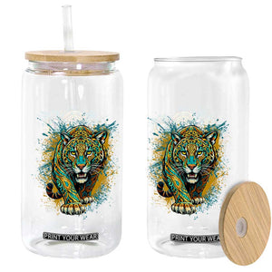 Mandala Spiritual Jaguar Zen Art Glass Can TS11 Print Your Wear