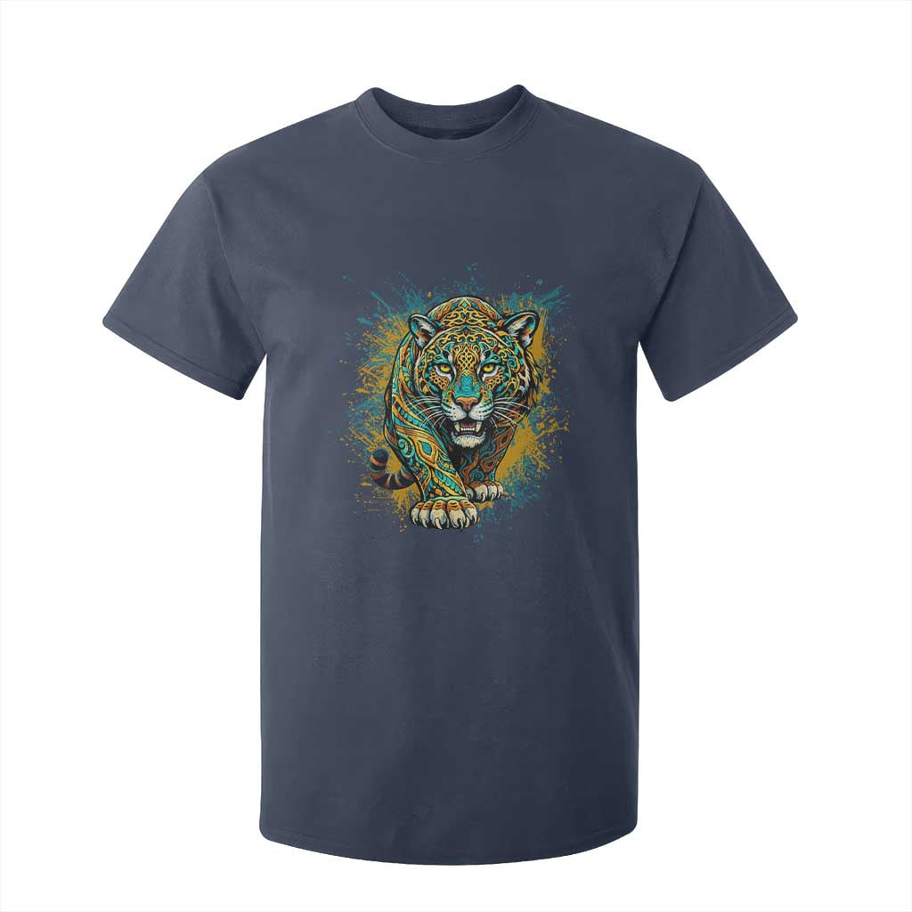 Mandala Spiritual Jaguar Zen Art T Shirt For Kid TS11 Navy Print Your Wear