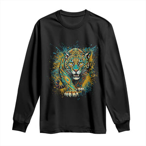 Mandala Spiritual Jaguar Zen Art Long Sleeve Shirt TS11 Black Print Your Wear