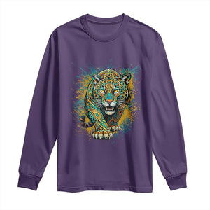 Mandala Spiritual Jaguar Zen Art Long Sleeve Shirt TS11 Purple Print Your Wear
