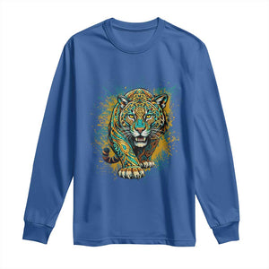 Mandala Spiritual Jaguar Zen Art Long Sleeve Shirt TS11 Royal Blue Print Your Wear