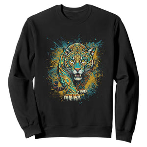 Mandala Spiritual Jaguar Zen Art Sweatshirt TS11 Black Print Your Wear