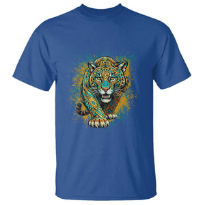 Mandala Spiritual Jaguar Zen Art T Shirt TS11 Royal Blue Print Your Wear