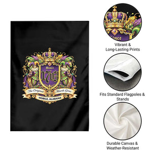 The Original Mardi Gras Mobile Alabama Since 1703 Garden Flag Funny Carnival TS11 Print Your Wear
