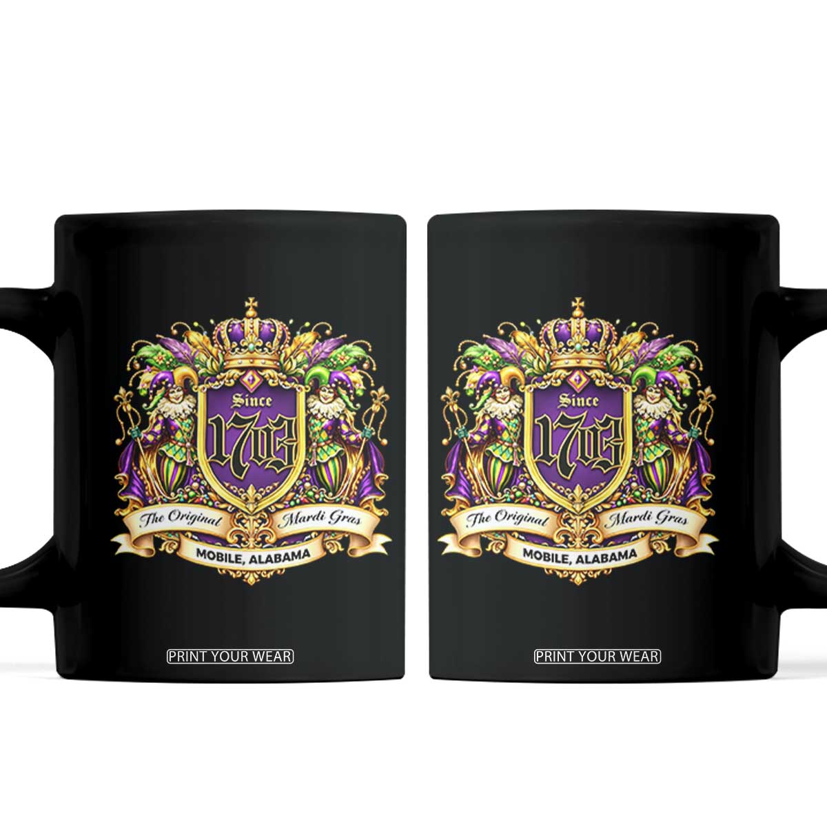 The Original Mardi Gras Mobile Alabama Since 1703 Coffee Mug Funny Carnival TS11 Black Print Your Wear