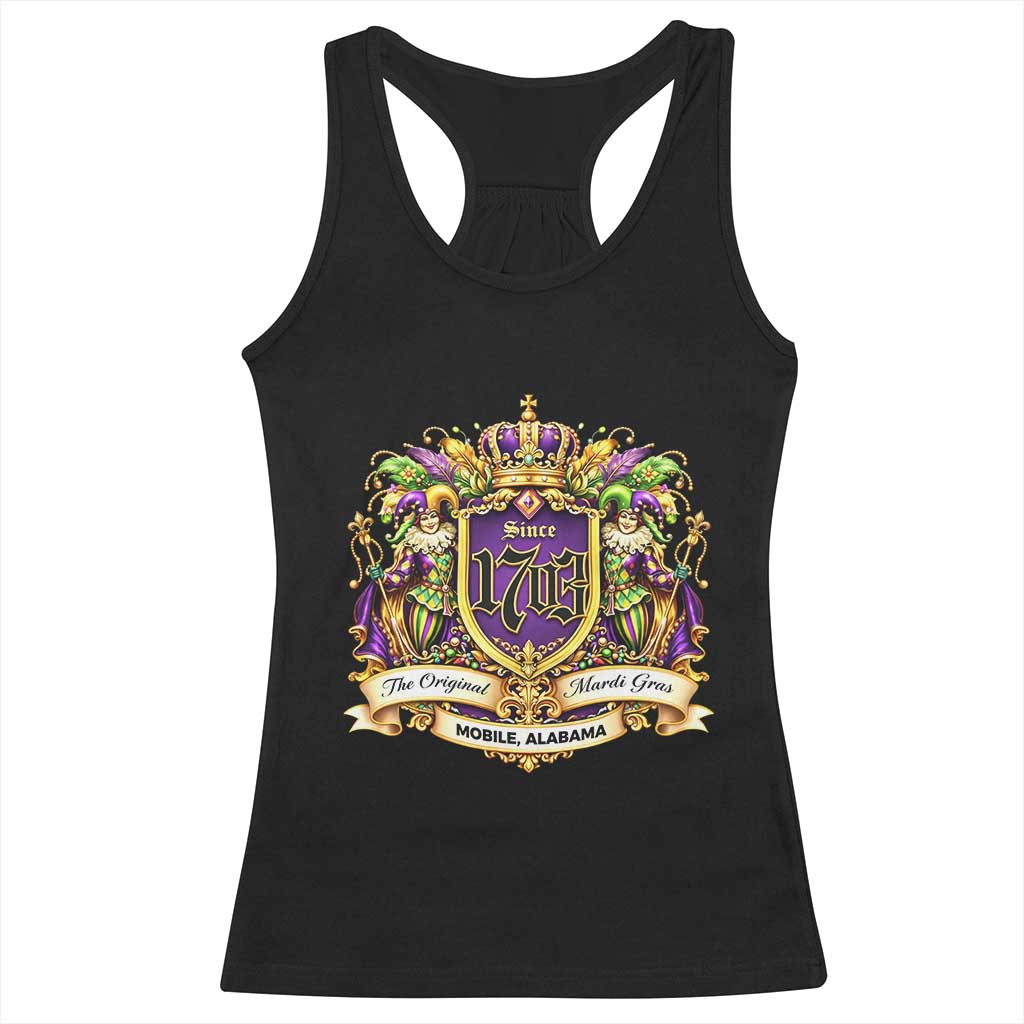 The Original Mardi Gras Mobile Alabama Since 1703 Racerback Tank Top Funny Carnival TS11 Black Print Your Wear
