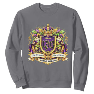 The Original Mardi Gras Mobile Alabama Since 1703 Sweatshirt Funny Carnival TS11 Charcoal Print Your Wear