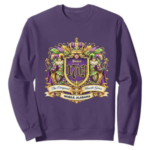 The Original Mardi Gras Mobile Alabama Since 1703 Sweatshirt Funny Carnival TS11 Purple Print Your Wear