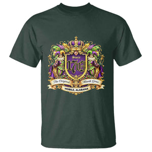 The Original Mardi Gras T Shirt - Mobile Alabama Since 1703 Funny Carnival Pride Tee TS11 Dark Forest Green Print Your Wear