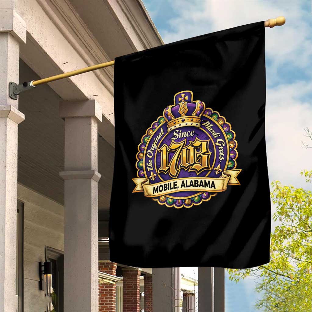The Original Mardi Gras Mobile Alabama Since 1703 Garden Flag TS11 Print Your Wear
