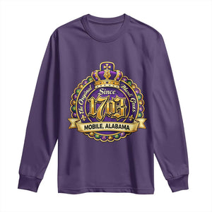 The Original Mardi Gras Mobile Alabama Since 1703 Long Sleeve Shirt TS11 Purple Print Your Wear