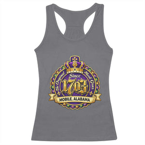 The Original Mardi Gras Mobile Alabama Since 1703 Racerback Tank Top TS11 Charcoal Print Your Wear