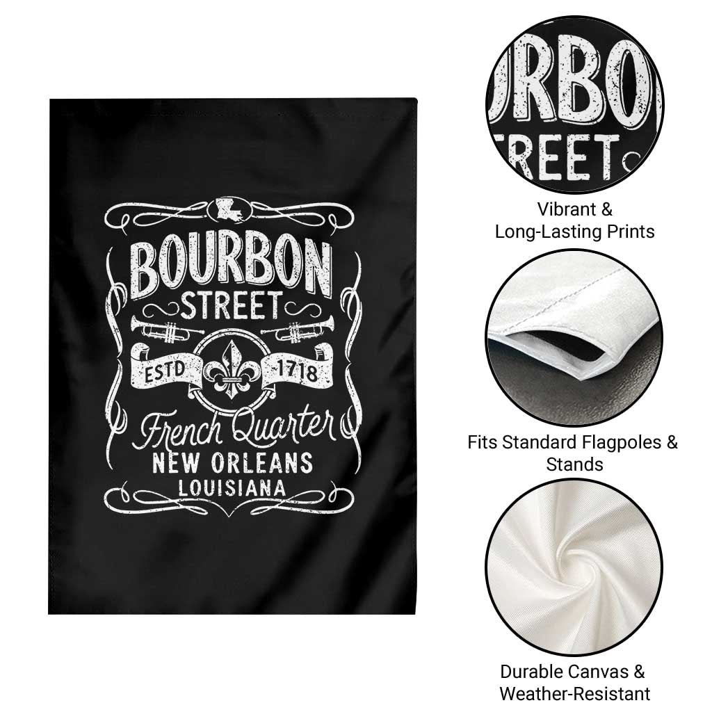 Bourbon Street French Quarter New Orleans Vintage Scrollwork Garden Flag TS11 Print Your Wear