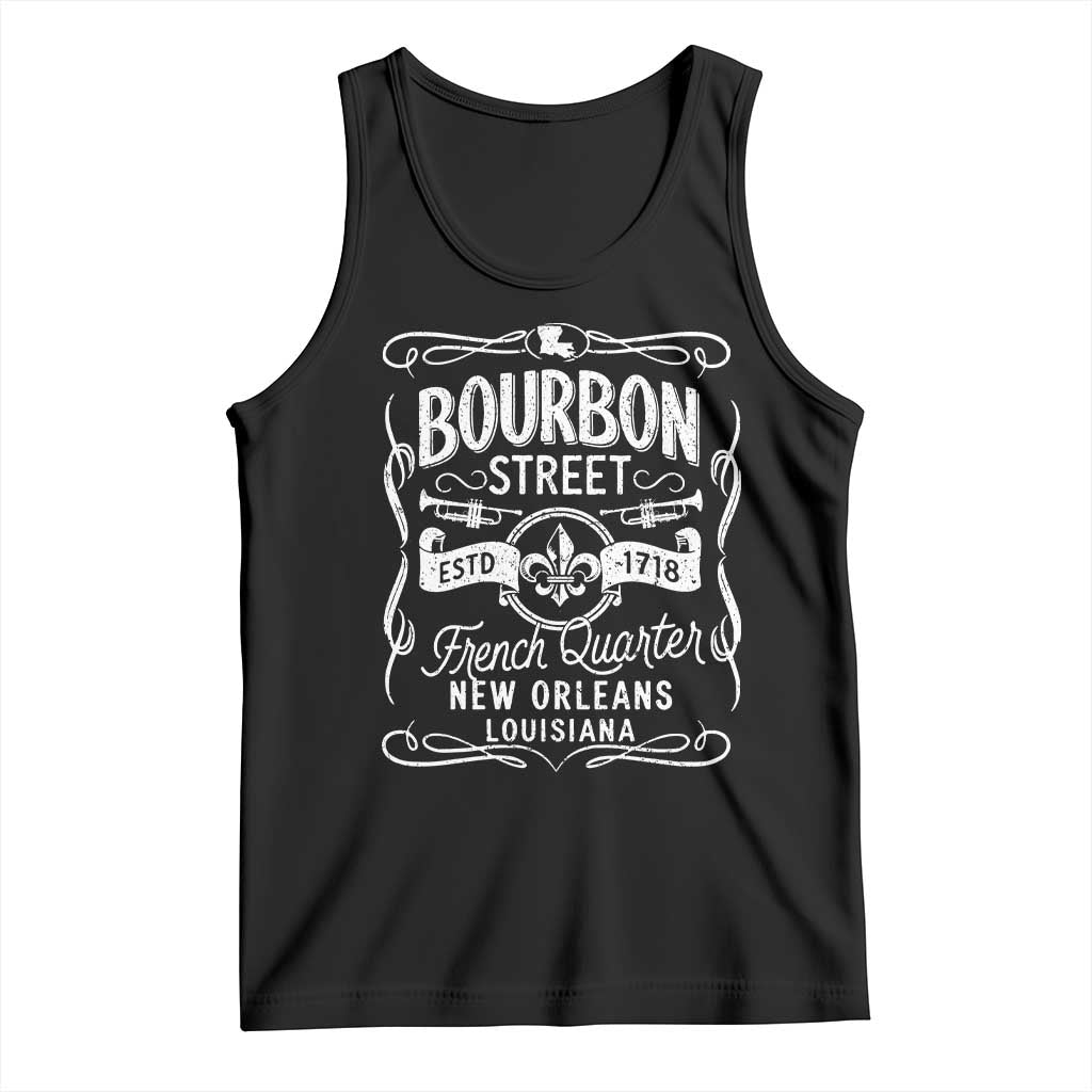 Bourbon Street French Quarter New Orleans Vintage Scrollwork Tank Top TS11 Black Print Your Wear