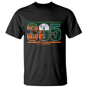 305 Miami T Shirt Area Code Florida FL Vintage Palm Trees TS11 Black Print Your Wear