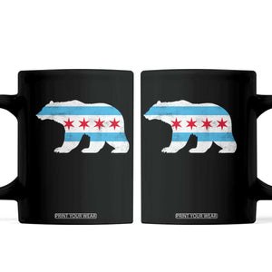 Vintage Chicago Flag Illinois State Bear Lover Coffee Mug TS11 Black Print Your Wear