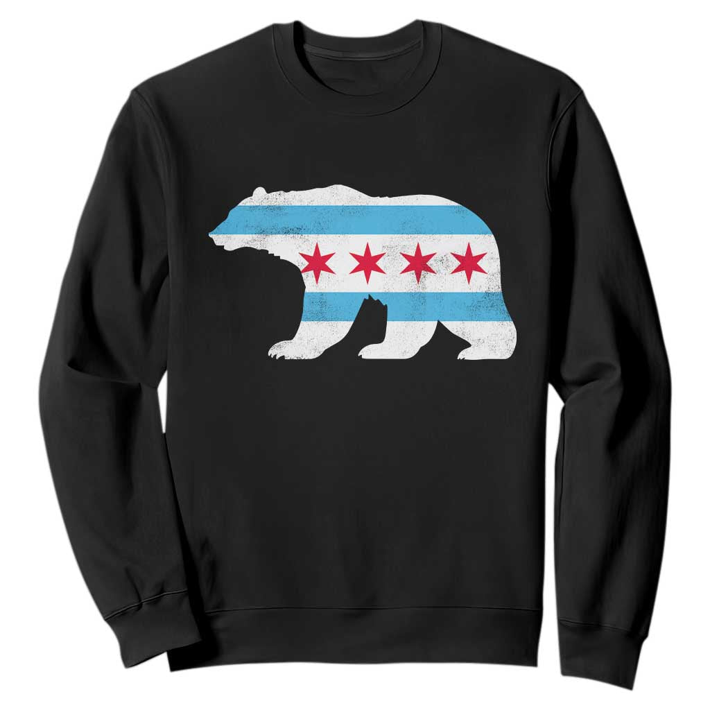Vintage Chicago Flag Illinois State Bear Lover Sweatshirt TS11 Black Print Your Wear