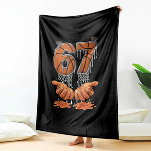 Basketball 67 Six Seven Funny Gen Alpha Meme Drip Throw Blanket TS11 Print Your Wear