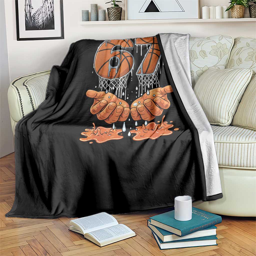Basketball 67 Six Seven Funny Gen Alpha Meme Drip Throw Blanket TS11 Print Your Wear