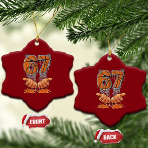 Basketball 67 Six Seven Funny Gen Alpha Meme Drip Ceramic Ornament TS11 Print Your Wear