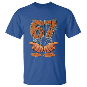 Basketball 67 Six Seven Funny Gen Alpha Meme Drip T Shirt TS11 Royal Blue Print Your Wear