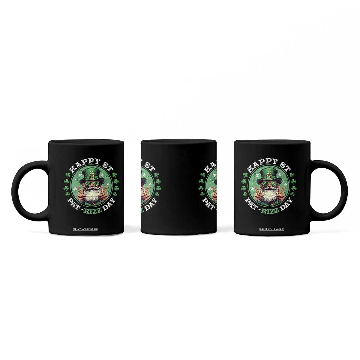 Happy St Pat Rizz Day Coffee Mug Leprechaun St Patrick's Day Shamrock TS11 Print Your Wear