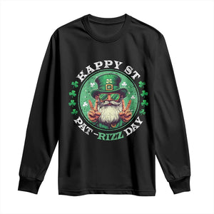 Happy St Pat Rizz Day Long Sleeve Shirt Leprechaun St Patrick's Day Shamrock TS11 Black Print Your Wear