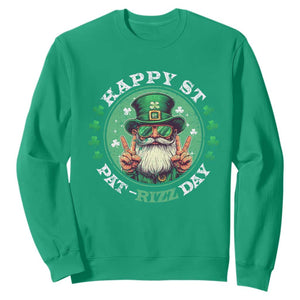 Happy St Pat Rizz Day Sweatshirt Leprechaun St Patrick's Day Shamrock TS11 Irish Green Print Your Wear
